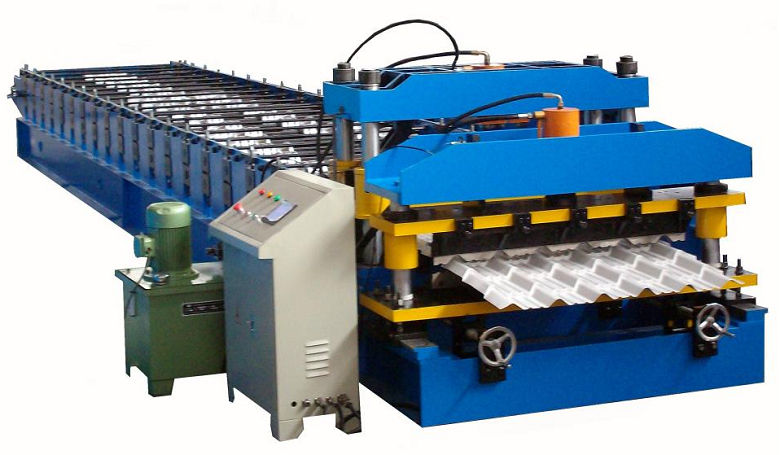 Roof tile forming machine