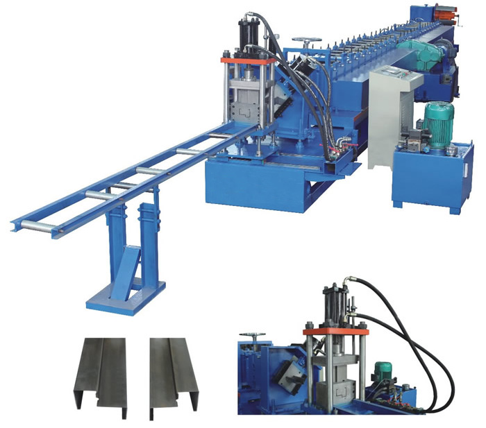Steel door forming machine